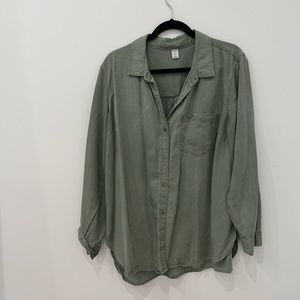 Old Navy, button-down shirt, size extra-large, olive green
